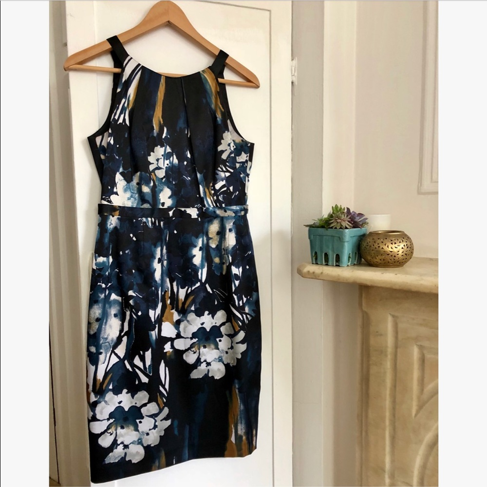 Tahari watercolor dress